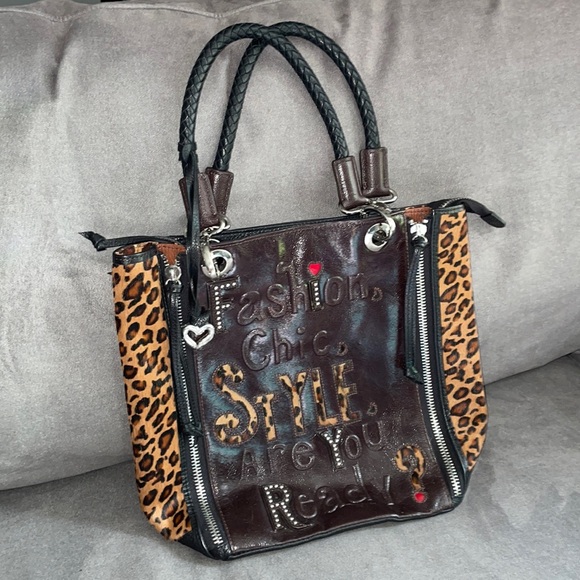 Brighton Handbags - Brighton Leather Pony Hair Tote/Purse.
